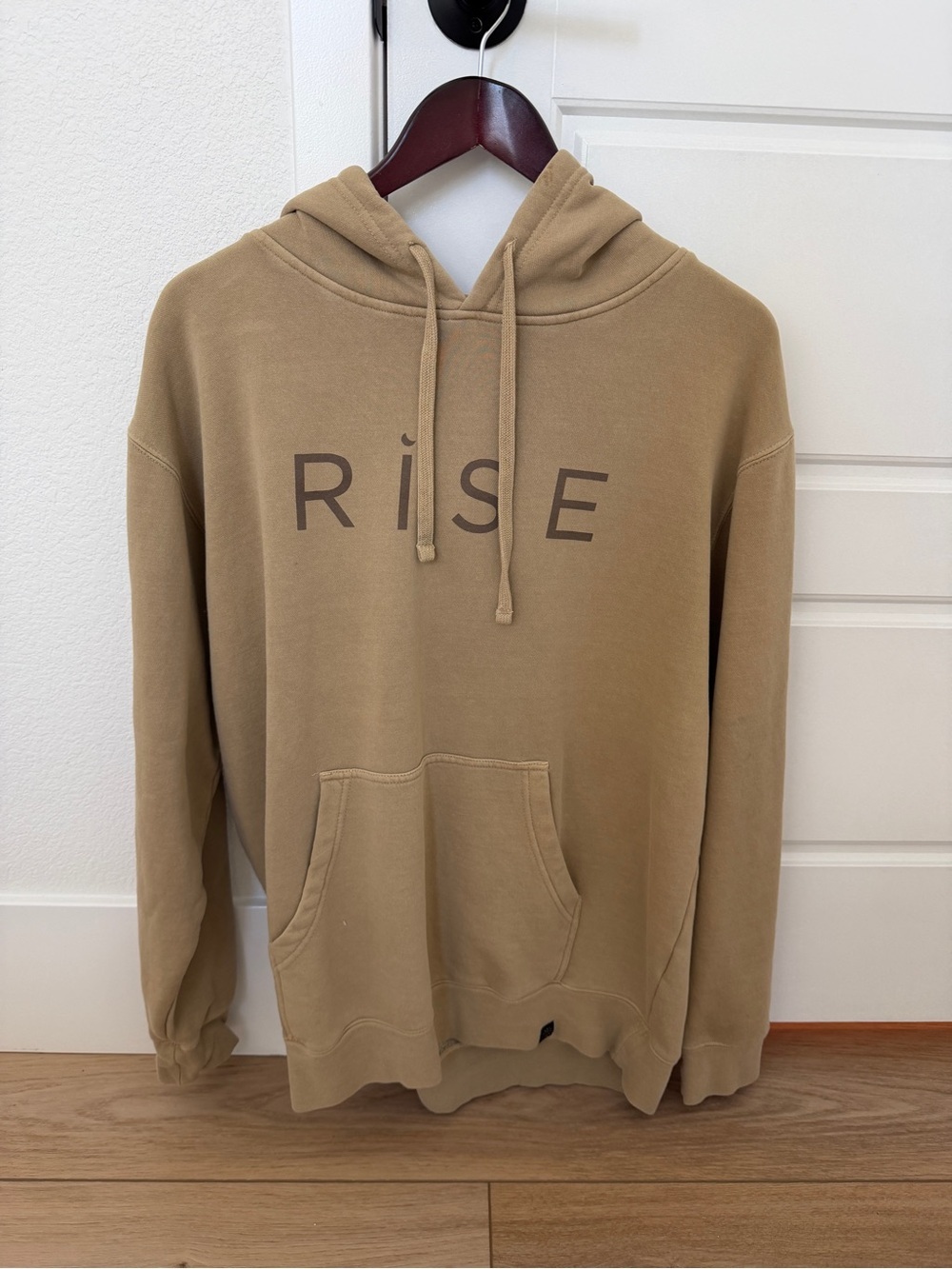 Tan RISE festival graphic hoodie Large unisex oversized
